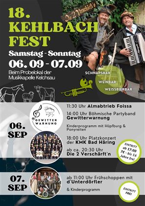 Flyer Kehlbachfest Kelchsau 2025