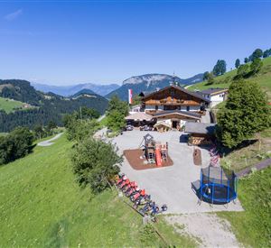 Söll_Alpengasthof Gruberhof im Sommer_Wilder Kaise