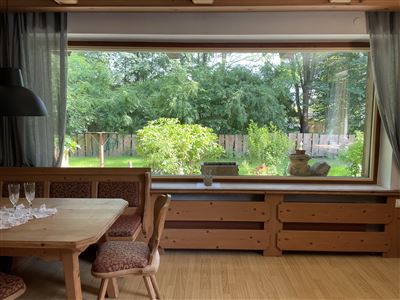 Panorama Fenster in den Garten