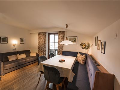 Wohnzimmer mit Essecke und Schlafcouch 1