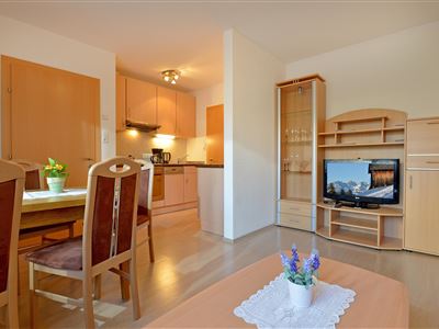 Wohnzimmer mit Küche