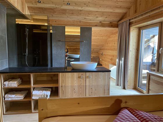 Appartement 1 Blick vom Bett aus
