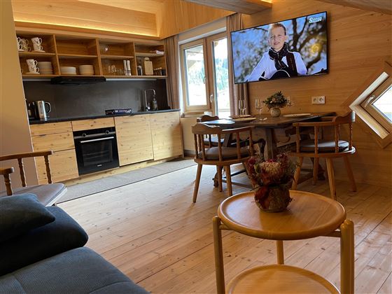 Appartement 1 Küche Blick von Chouch aus