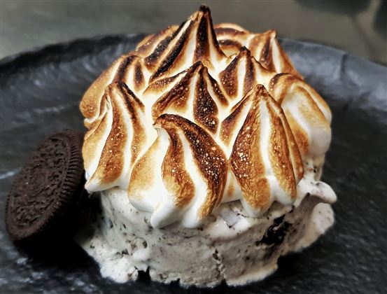 Asado's flamed Oreo ice cream