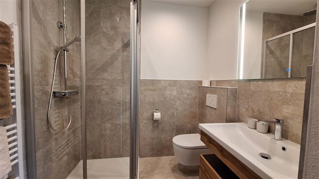 Badezimmer Apartment Scheffauerblick