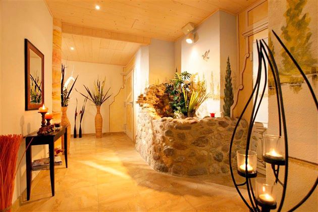 Brunnen im Wellnessbereich