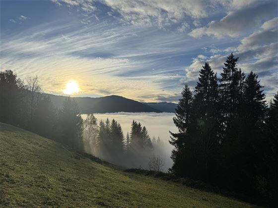 Die Wolken durchwandern