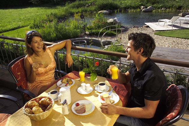 Frühstück auf der Sonnenterrasse