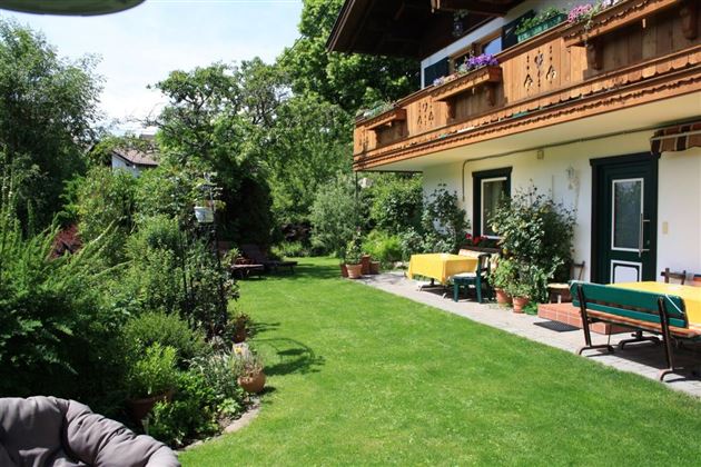 Garten von der Laube aus gesehen