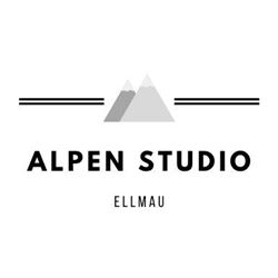 Alpen studio logo wit
