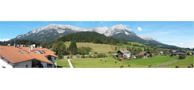 Sommerpanorama Blick von der Dachterasse