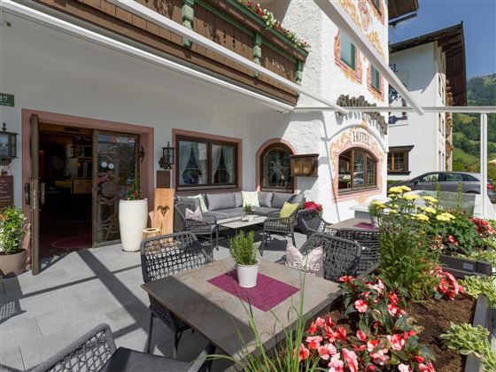 Terrasse Hotel Glockenstuhl in Westendorf