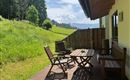 Blick von der Terrasse App.3 Schlafzimmer.