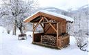 Grillhütte im Winter
