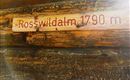 Rosswildalm Schild Detail