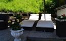Terrasse mit Liegebetten
