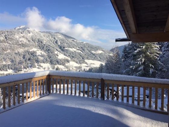Winter Balkonterrasse