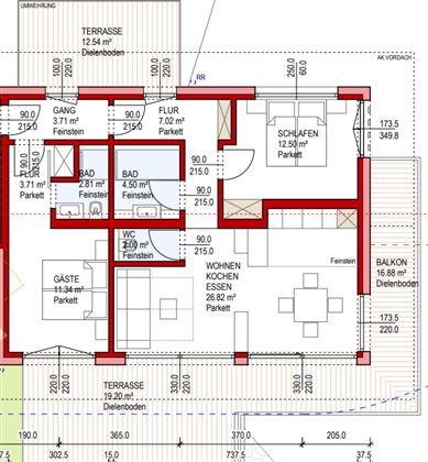 Wohnungsplan 1.Etage/Gästezimmer