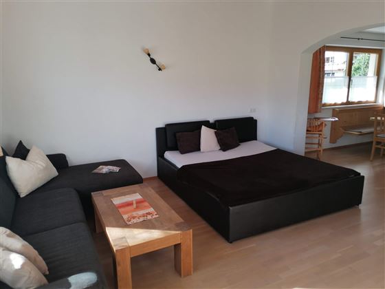 Wohnzimmer Couch  und Fernsehbett
